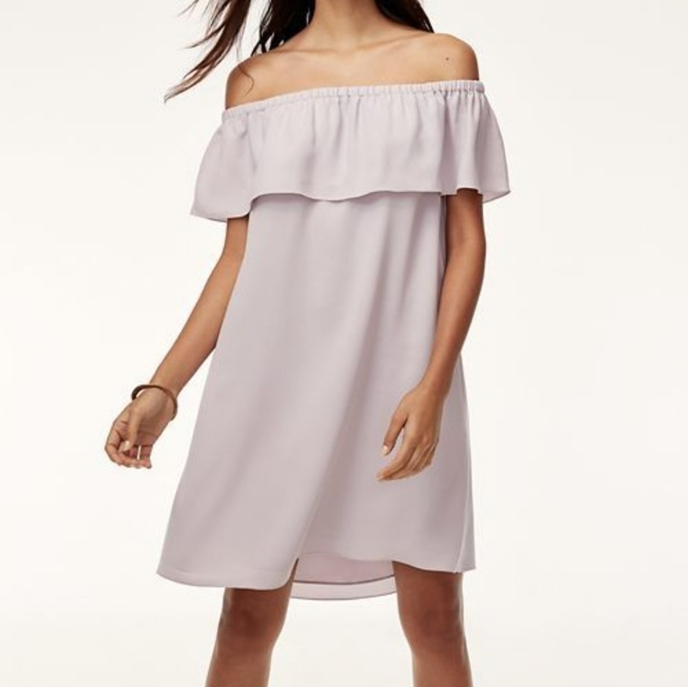 Wilfred Off Shoulder Rose Dress in Medium